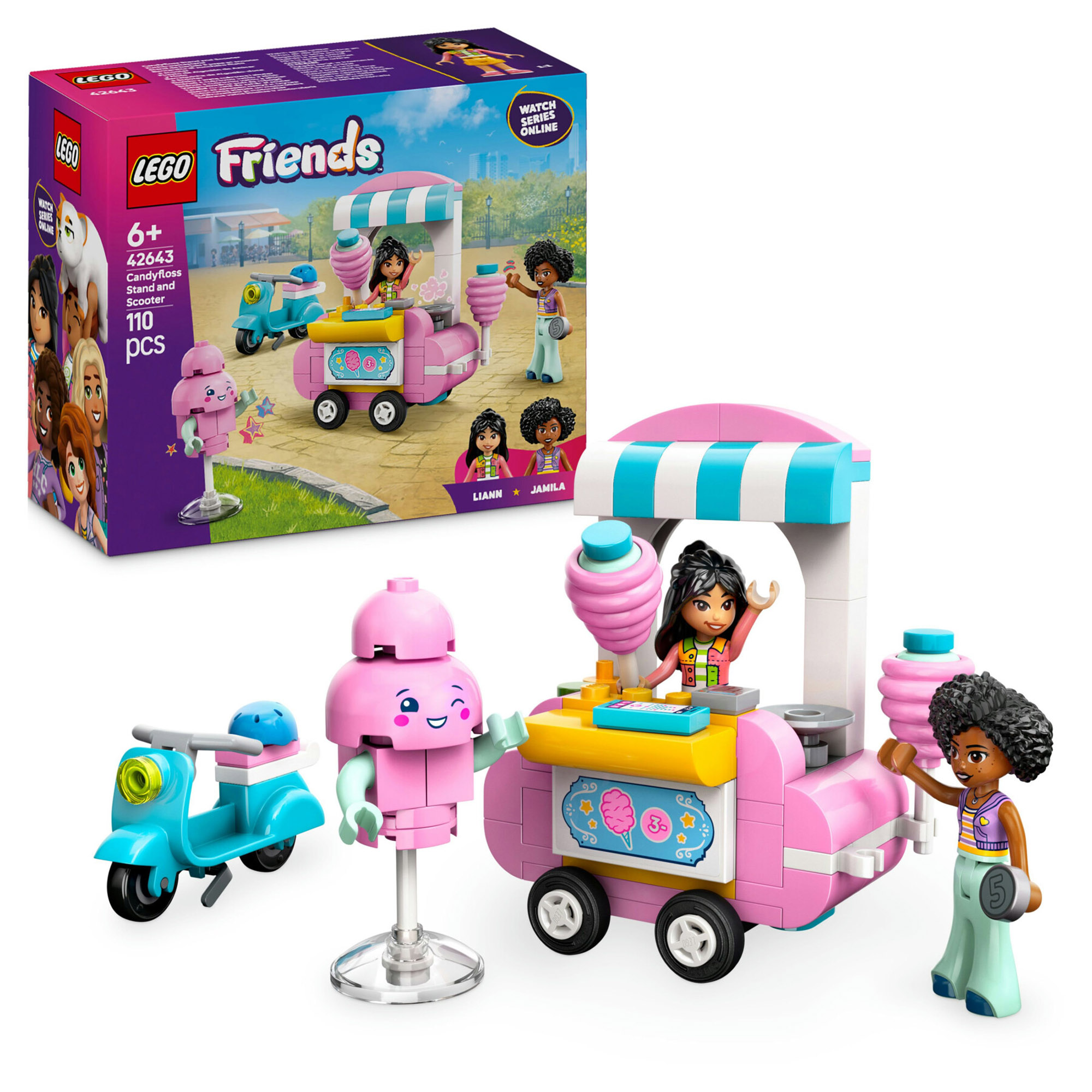 LEGO Friends 42643 Bancarella di Zucchero Filato e Scooter - LEGO
