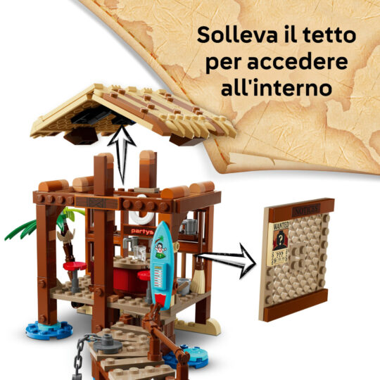 LEGO One Piece 75636 La Capanna Del Villaggio Foosha con Barca Giocattolo - One Piece, LEGO