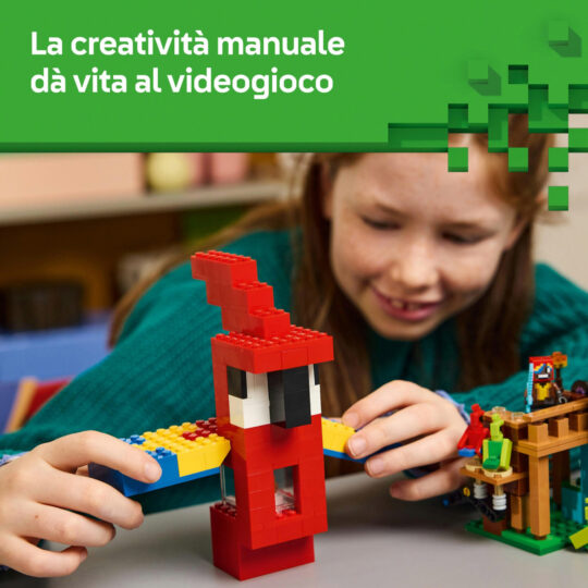 LEGO Minecraft 21282 Le Case Pappagallo Giocattolo con Funzioni - LEGO, Minecraft