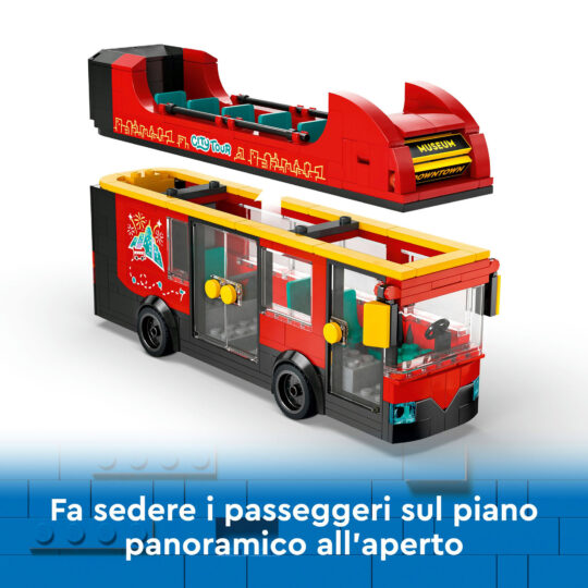 LEGO City 60407 Autobus Turistico Rosso A Due Piani - LEGO