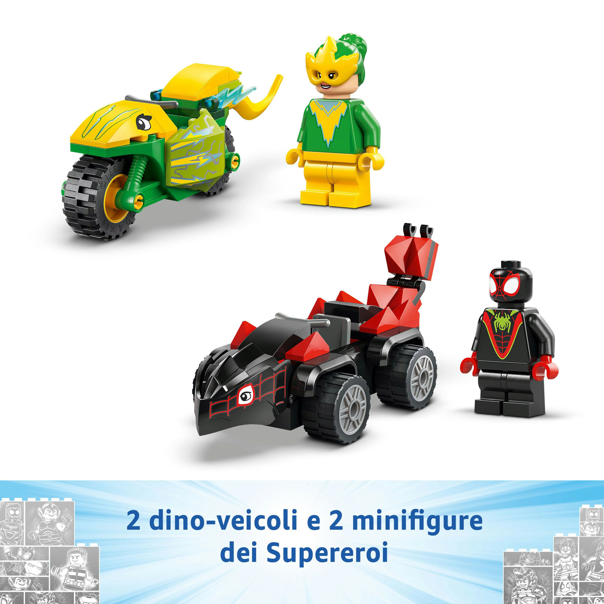 LEGO Spidey e I Suoi Fantastici Amici 11198 Inseguimento Sui Dino-Veicoli di Spin Ed Electro - LEGO, Marvel