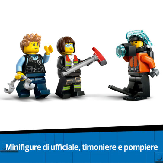 LEGO City 60462 3 in 1 Elicottero, Autopompa e Sottomarino - LEGO