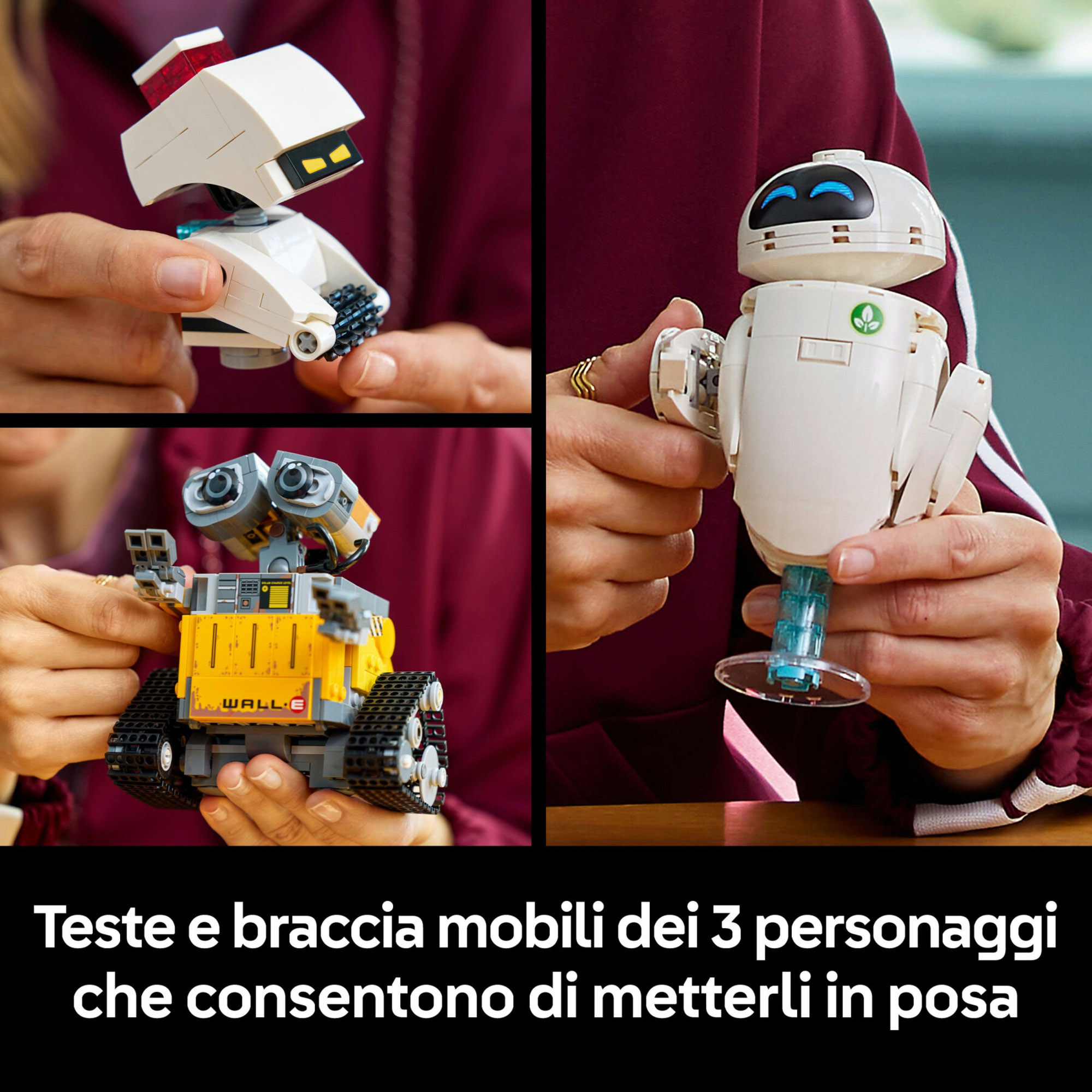 LEGO 43279 Wall-e e Eve, Set Modellismo Per Adulti - Disney, LEGO
