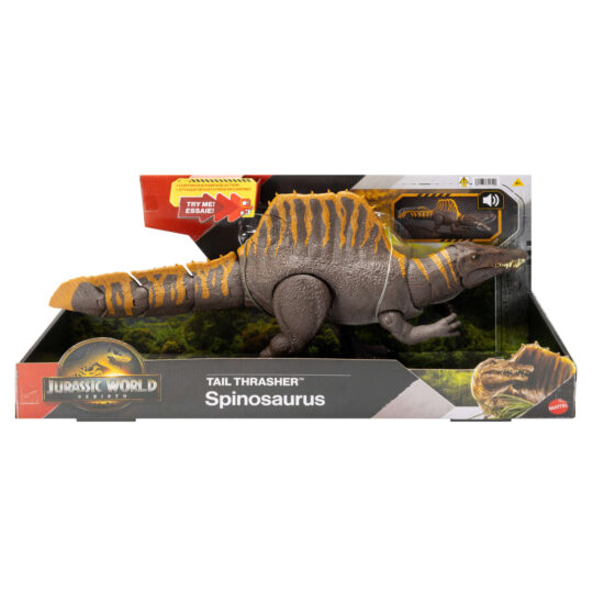 Jurassic World Spinosauro Coda Letale - Dinosauro con 2 Mosse d’Attacco – Mattel - Jurassic World