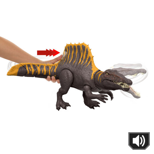 Jurassic World Spinosauro Coda Letale - Dinosauro con 2 Mosse d’Attacco – Mattel - Jurassic World