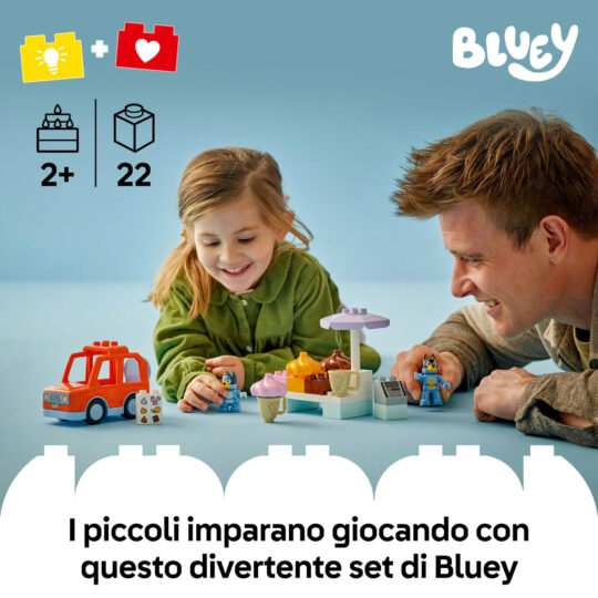 LEGO 10458 Duplo Gelateria Bluey con Macchina e 2 Figure - LEGO