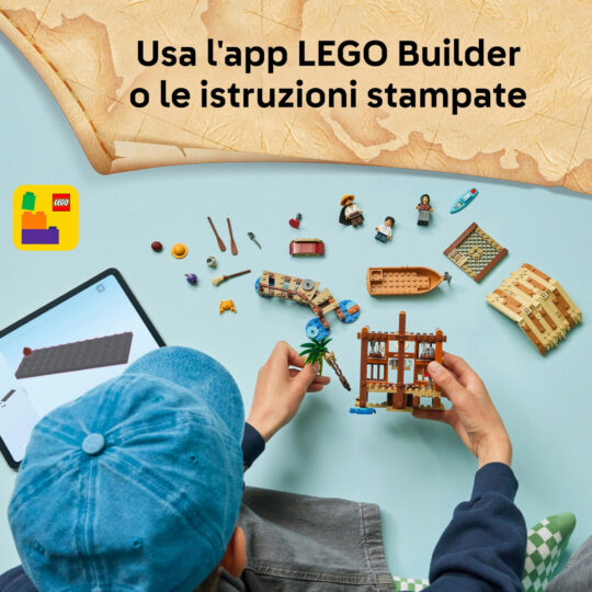 LEGO One Piece 75636 La Capanna Del Villaggio Foosha con Barca Giocattolo - One Piece, LEGO