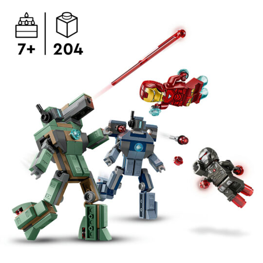 LEGO Marvel 76320 Iron Man e War Machine vs Droni con Action Figure - LEGO, Marvel