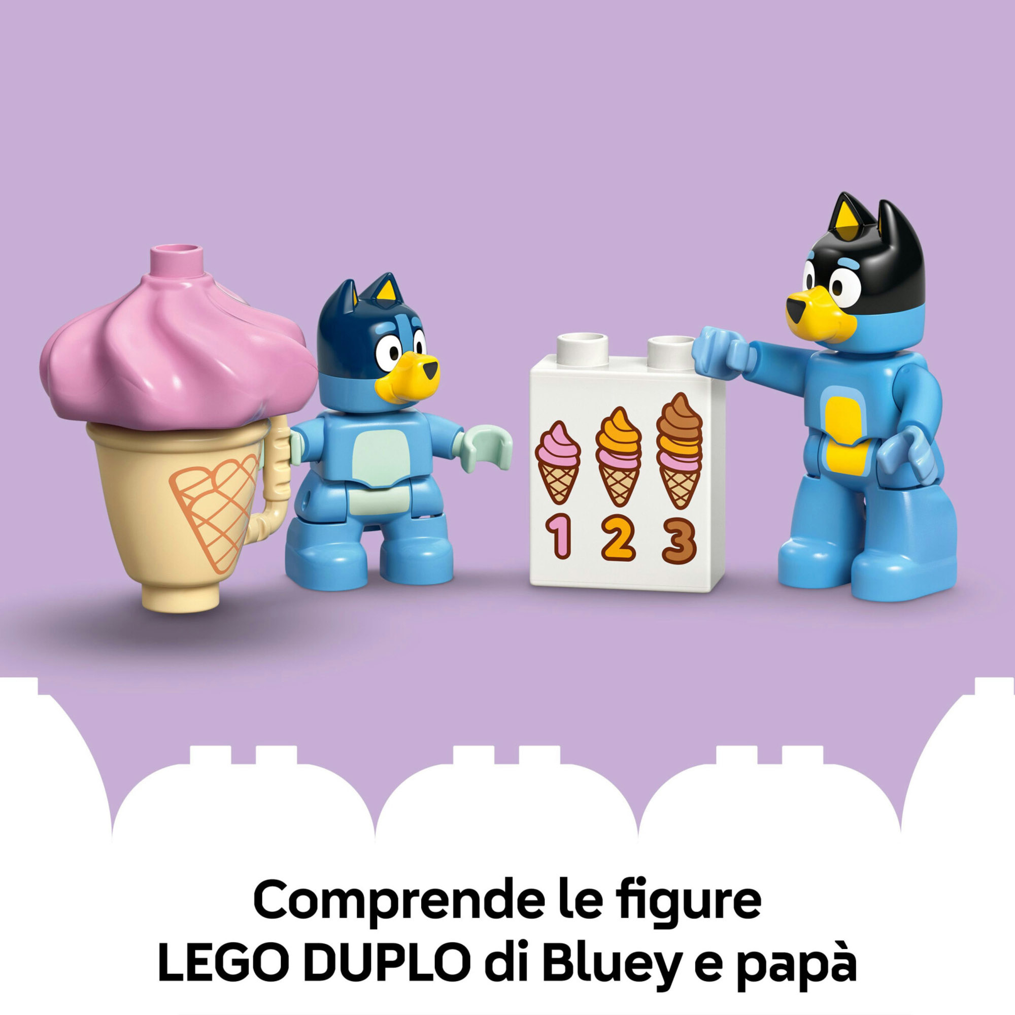 LEGO 10458 Duplo Gelateria Bluey con Macchina e 2 Figure - LEGO