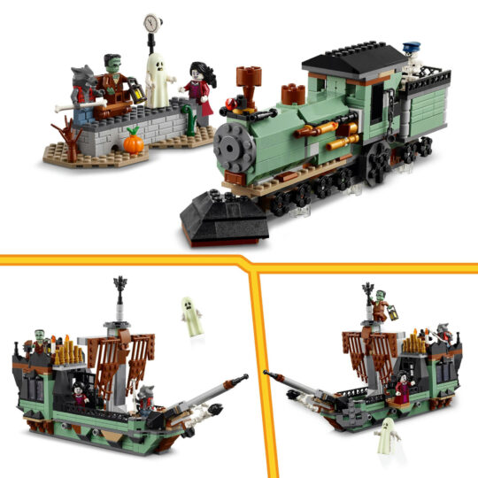 LEGO Creator 31167 Villa Spettrale 3 in 1: Nave Fantasma O Treno - LEGO