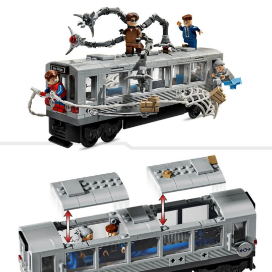 LEGO Marvel 76321 Spider-Man vs Doc Ock Sul Treno con 4 Minifigure - LEGO, Marvel