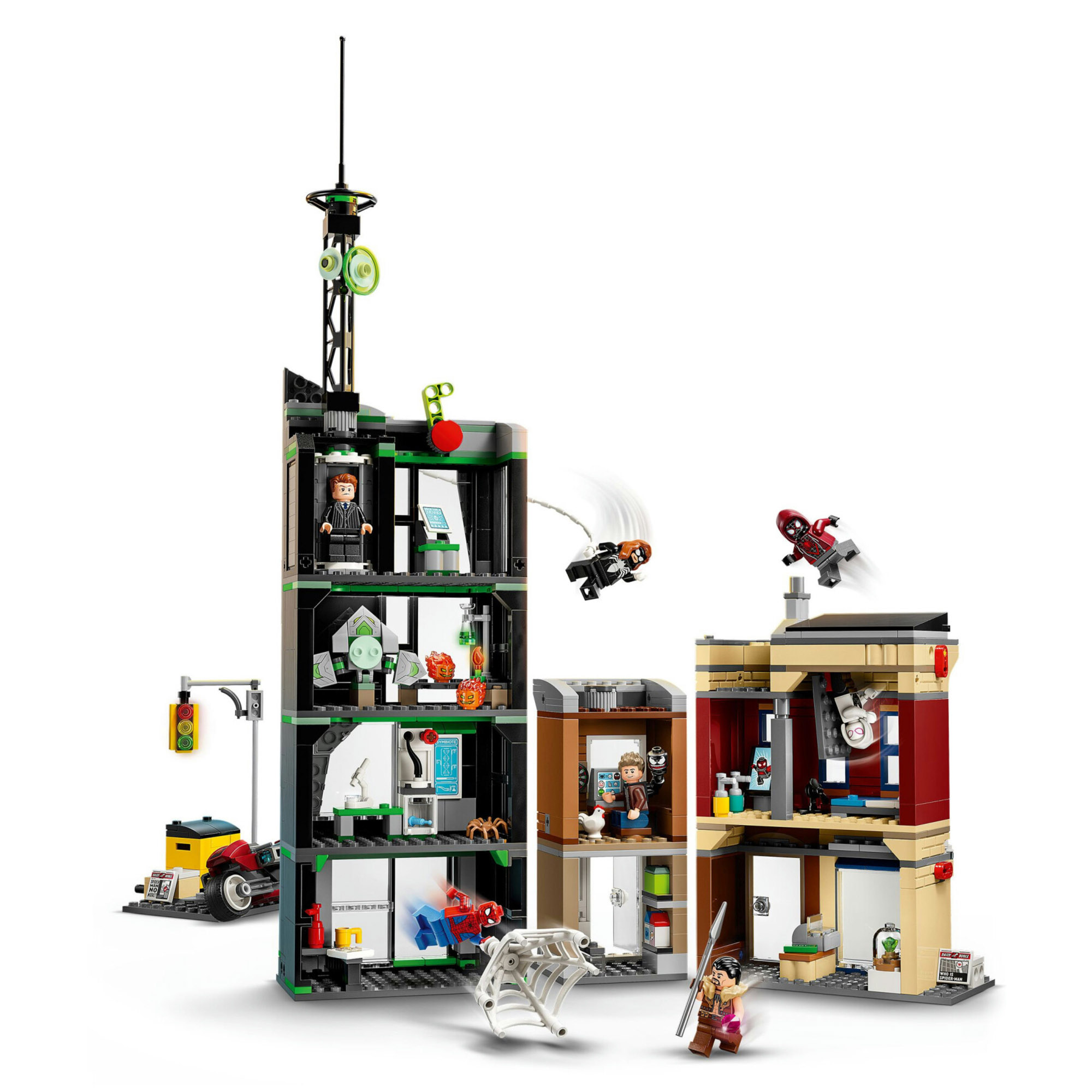 LEGO Marvel 76324 Spider-Man vs Oscorp con Moto e 8 Minifigure - LEGO, Marvel