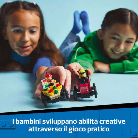 LEGO City 60458 Pack Veicoli Da Corsa: Pizzaiolo Contro Pompiere - LEGO