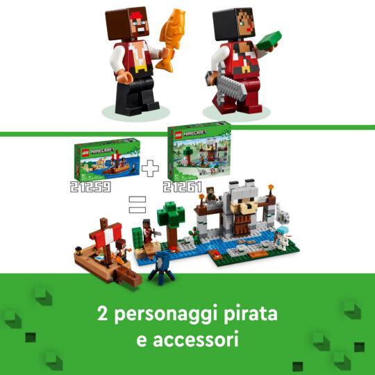 LEGO Minecraft 21259 Il Viaggio Del Galeone dei Pirati - LEGO, Minecraft