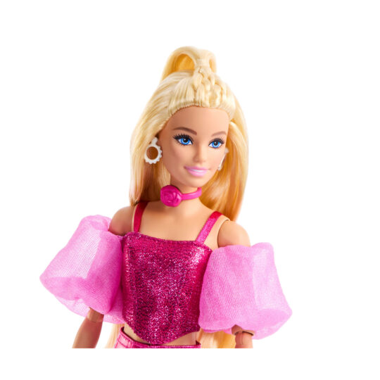 Barbie Fashionista Deluxe Metallic Bionda con Vestito Rosa - Barbie