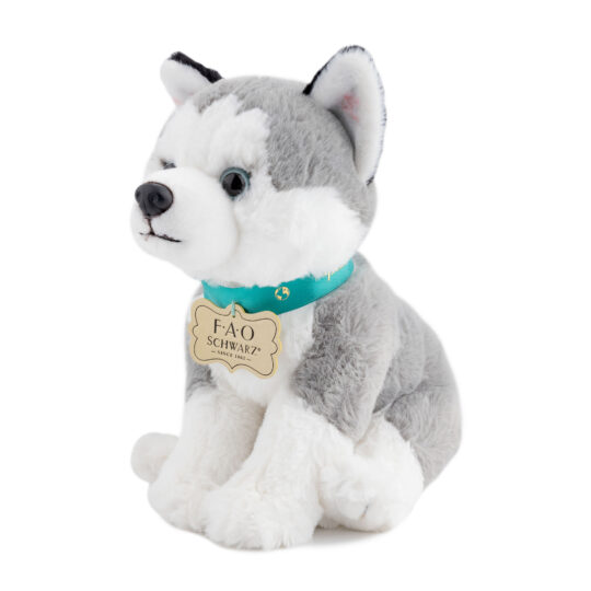 Husky di peluche Planet Love 100% da plastica riciclata, 25 cm - FAO Schwarz
