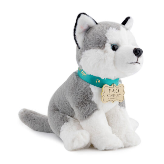 Husky di peluche Planet Love 100% da plastica riciclata, 25 cm - FAO Schwarz