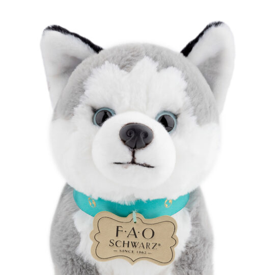 Husky di peluche Planet Love 100% da plastica riciclata, 25 cm - FAO Schwarz